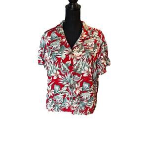 Island Traders Hawaiian Tropical Button-Up Shirt – Size XL